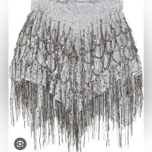 Zulina embellished silk shorts